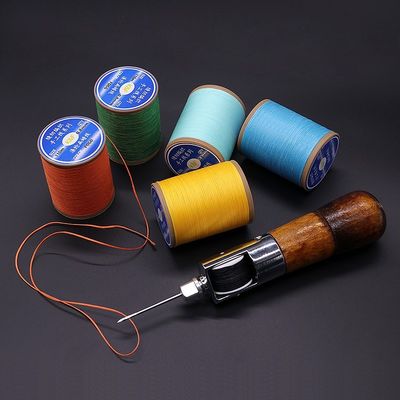 Полиэстер 0,8 мм плоская восковая нить для ручной шивки кожи DIY Маленькая ручная нить