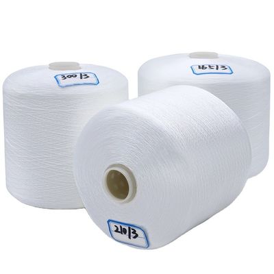 Сырая белая 150D/3 Tex45 TKT60 полиэстерная швейная нить с низким сокращением и долговечностью