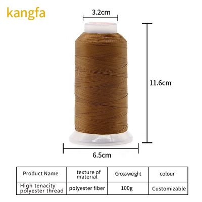 Диаметр нитки 0,6 мм Boho Kangfa Tex 90 V-92 Белая УФ полиэстерная нитка 4 унции 1 350 ярдов