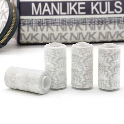Kangfa 50M/Roll 0,8mm Плоская восковая нить для кожевенного ремесла обувь сумка ремень бохо ткачество