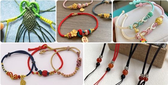 Образец экологически чистой полиэфирной нити Boho 210D для использования в ручной ткацкой швейной машине