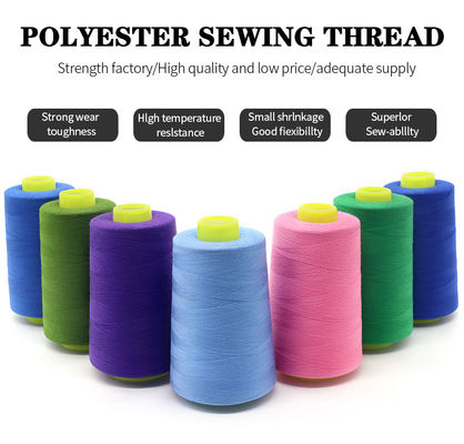 Полиэфирная швейная нить Tkt120 прямой товар 100% Spun 40/2 3000yds для подушек