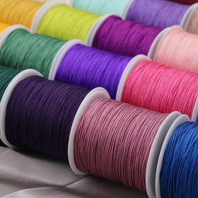 Сингал или радужный цвет 0,8 мм нейлоновый шнур для украшений DIY