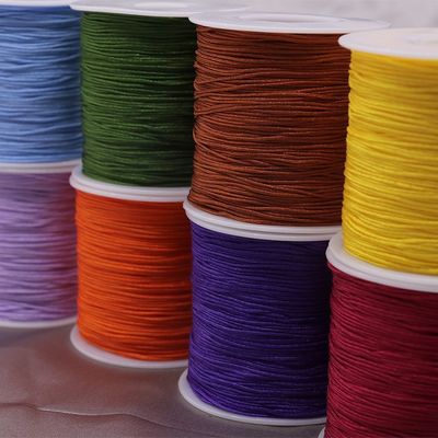 Сингал или радужный цвет 0,8 мм нейлоновый шнур для украшений DIY
