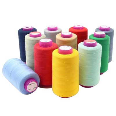 100% полиэстерная швейная нить 40/2 5000yds окрашенная зашитая для швейной машины полотенце