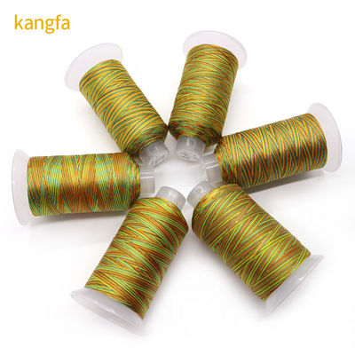 Экологически чистый Kangfa Tex70 швейная нить 100% полиэстерная радужная пряжа 120D-1680D