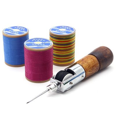 100% полиэстер 57G вес плоская восковая нить для вязания Hilo Encerado Para Coser Zapatos