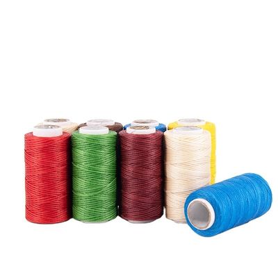 Трикотаж 0.8MM 210D Core Spun Yarn High Tensile Polyester Fiber Flat Braided Wax Thread (Сердечная пряжа из полиэстеровых волокон с высокой прочностью)