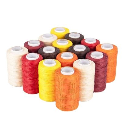 Трикотаж 0.8MM 210D Core Spun Yarn High Tensile Polyester Fiber Flat Braided Wax Thread (Сердечная пряжа из полиэстеровых волокон с высокой прочностью)