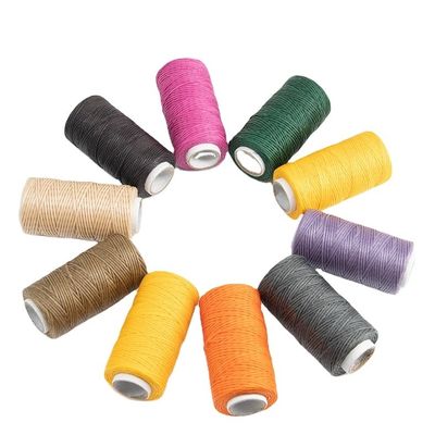 Трикотаж 0.8MM 210D Core Spun Yarn High Tensile Polyester Fiber Flat Braided Wax Thread (Сердечная пряжа из полиэстеровых волокон с высокой прочностью)